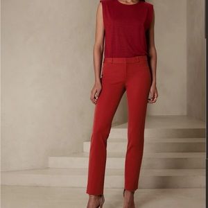 Banana Republic Sloan Pant Red 2P